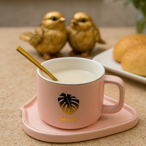 Sparkle Coffee Mug with Tray & Spoon