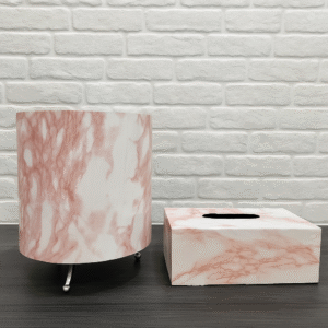 ROUND BASKET WITH TISSUE BOX